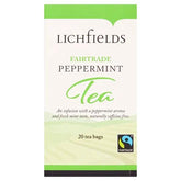 Lichfields Fairtrade Peppermint 20 Tea Bags 30g - Honesty Sales